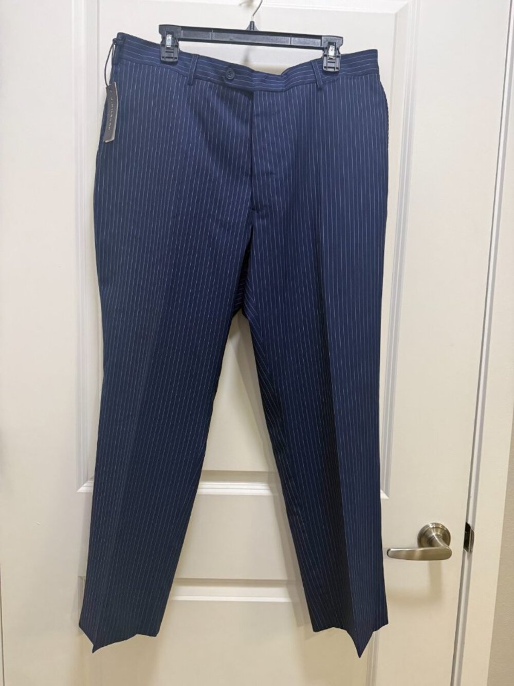 J Hilburn Pinstripe Blue Dress Pants NWT Men's Sz 38x30